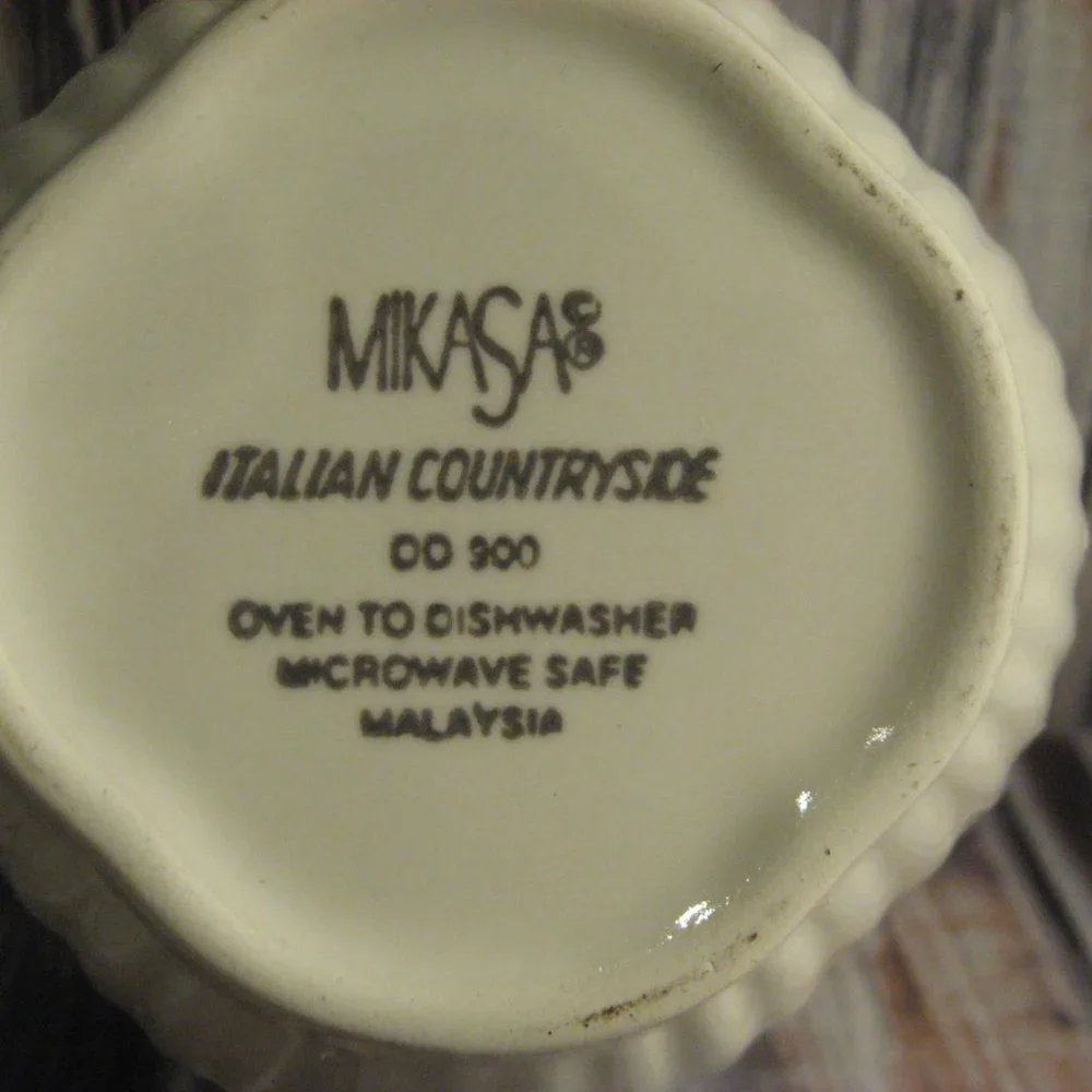 MIKASA ITALIAN COUNTRYSIDE CREAM & SUGAR w/LID - Picture 2 of 2